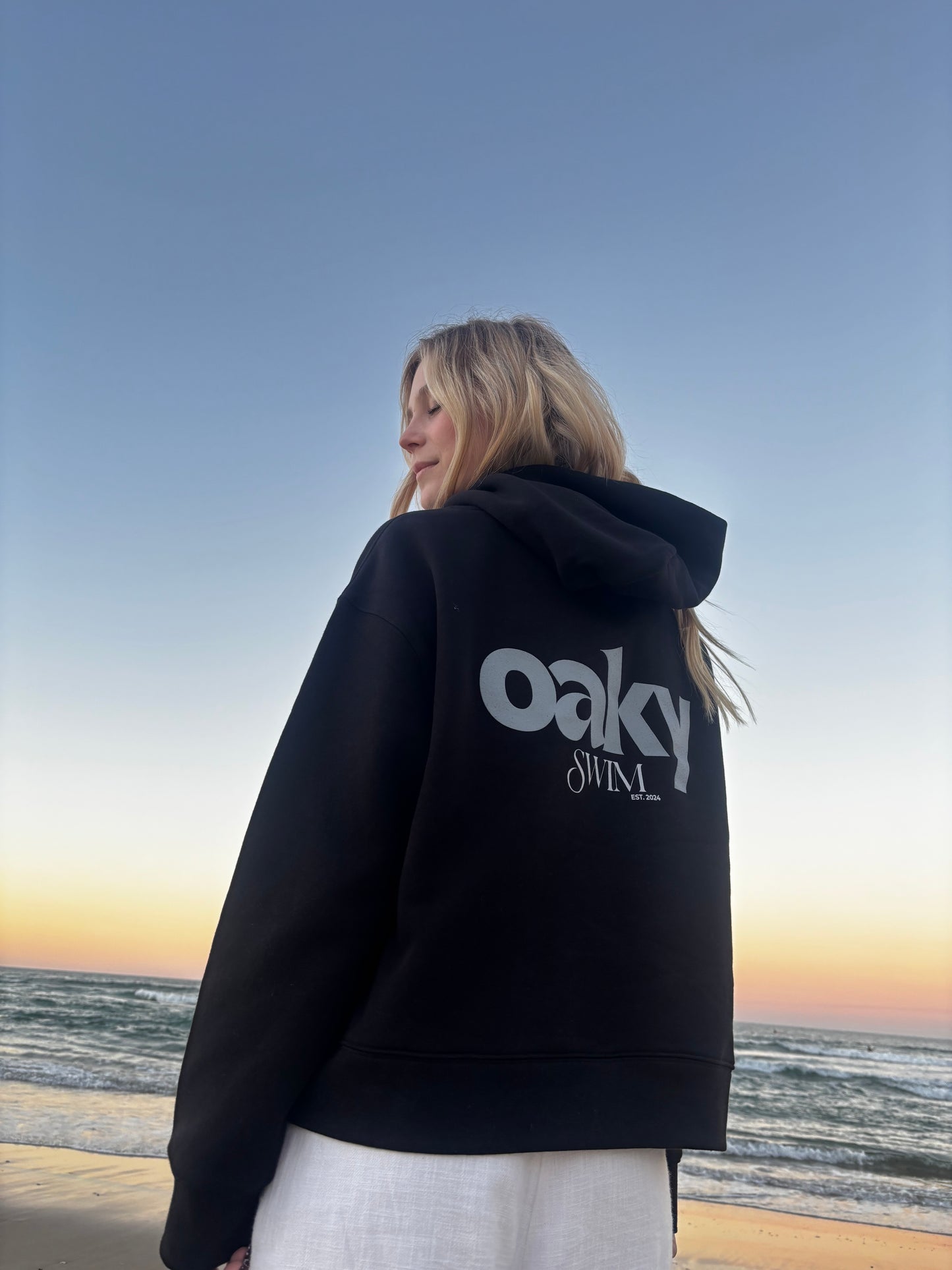 Oaky Swim Relax Hoodie Black