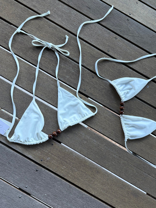 Beaded Serenity Top White